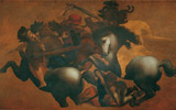 Da Leonardo da Vinci, Battaglia di Anghiari, olio su tavola, Firenze, Musei di Palazzo Vecchio (Deposito degli Uffizi)