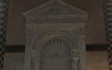Copia del tabernacolo della facciata di Orsanmichele in cui  stata conservata fino ad oggi la statua di San Ludovico di Tolosa di Donatello