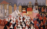 Sano di Pietro, Prediche di San Bernardino, Siena, Museo dell'Opera - Predica di San Bernardino in Piazza del Campo