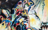 Vasilj Kandinskij, «Pettine blu», 1917, Olio su tela