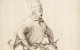 Gentile Bellini (Venezia, 1429?-1507), Giannizzero turco, 1480 ca., Penna e inchiostro, 215 × 175 mm, British Museum, Londra