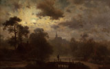 J.L. Duprè, Landscape in Moonlight, 1852, olio su tela, cm 59 x 62, National Museum (Warszawa)