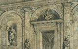 Pierre Adrien Paris (1771-1774), veduta dell'ingresso al Gran Salone, (Besancon, Bibliotèque Municipal)  | Archivio dell'Arte - © photo by Luciano Pedicini