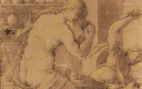 Jacopo Ligozzi<br>Allegoria dell’Accidia<br>1590<br>penna e inchiostro, lumeggiature d’oro<br>Parigi, Musée du Louvre, Département des Arts graphiques